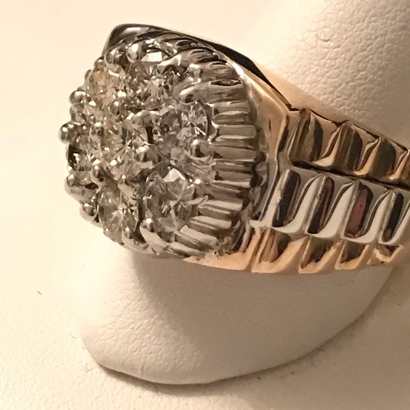 SOLD 30g 14K men’s ky cluster over 2ct total - Picture 2 of 8